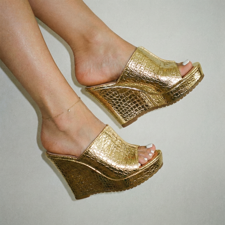 Elara | Luxe Shine sandale na klinu