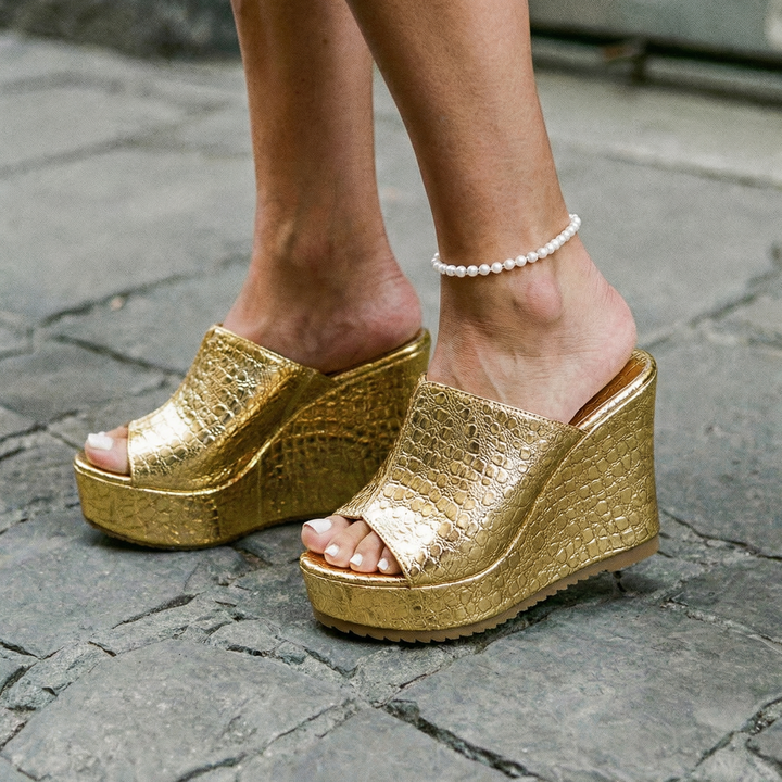 Elara | Luxe Shine sandale na klinu