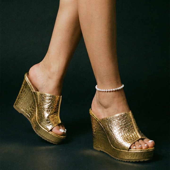 Elara | Luxe Shine sandale na klinu